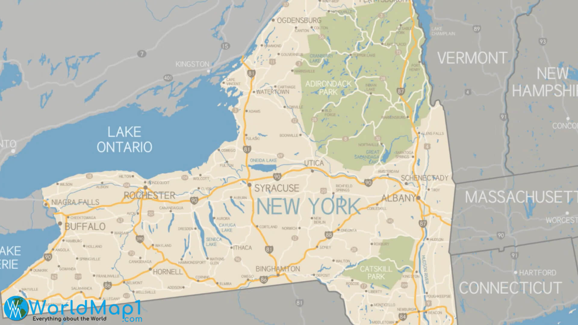 State Map of New York